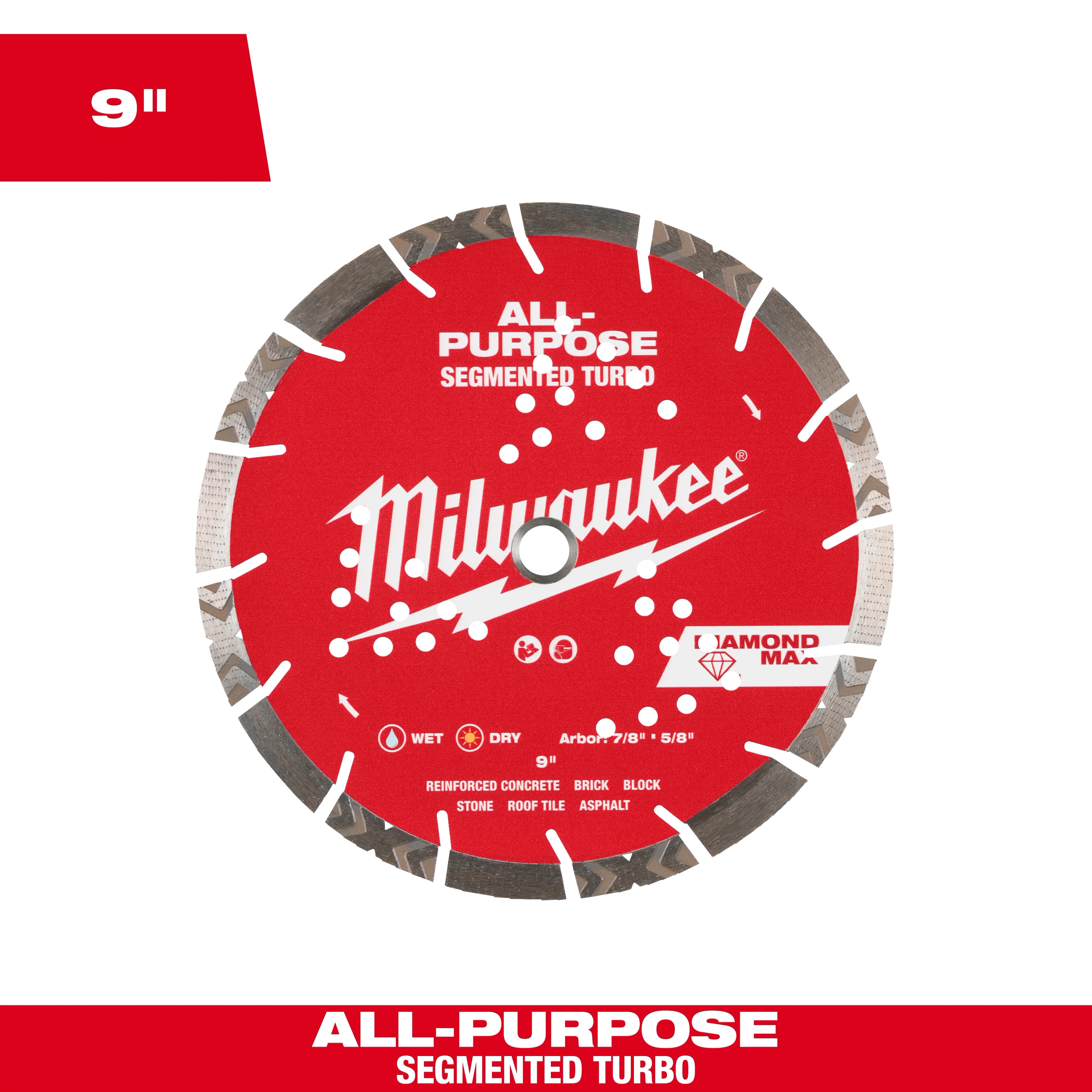 9" DIAMOND MAX™ All-Purpose Segmented Turbo Diamond Blade