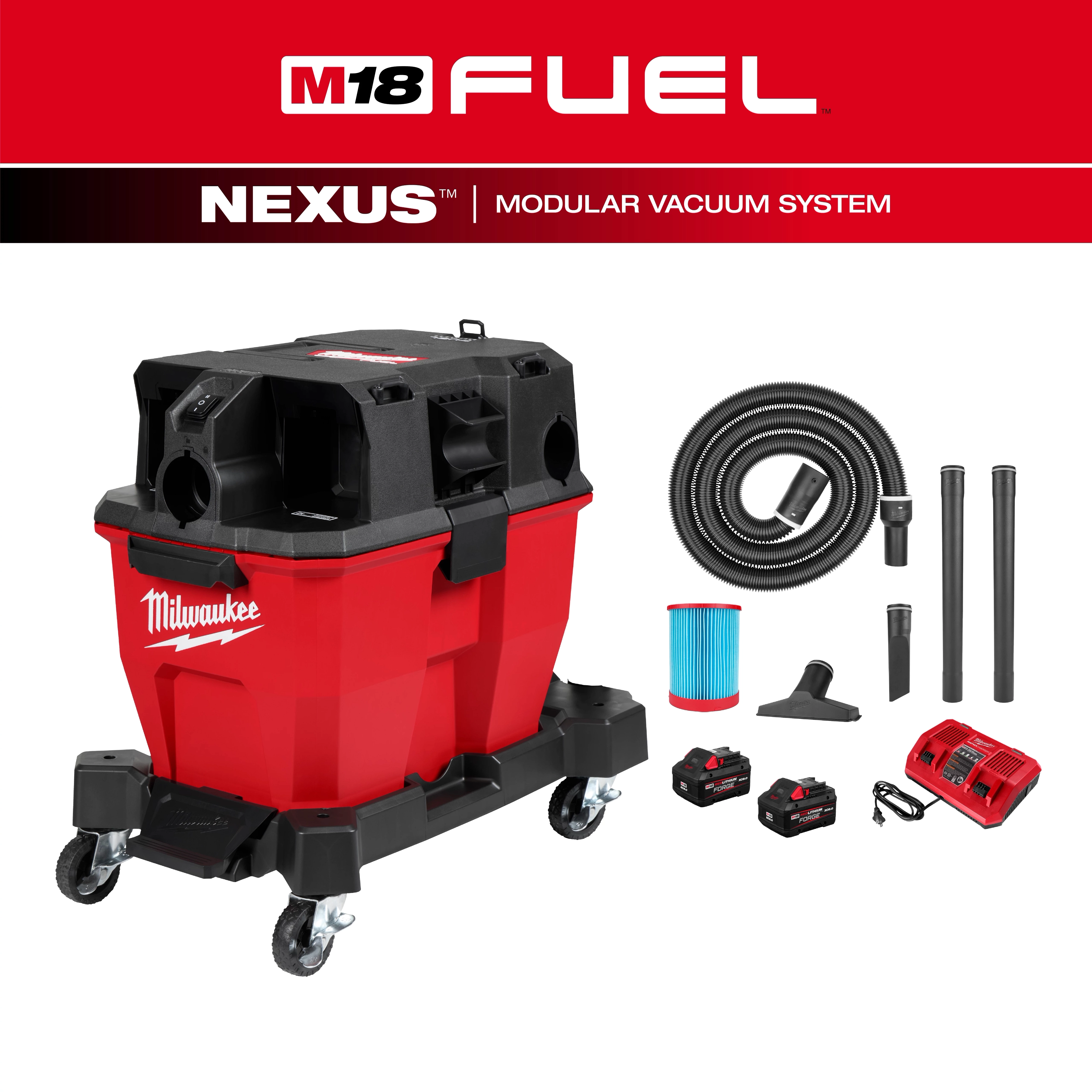 M18 FUEL™ NEXUS™ 9 Gallon Dual-Battery Wet/Dry Vacuum