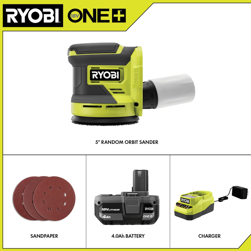 18V ONE+ 5" Random Orbit Sander Kit