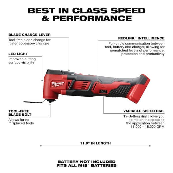 M18 18-Volt Lithium-Ion Cordless Combo Kit 7-Tool with 2-Batteries, Charger and Tool Bag