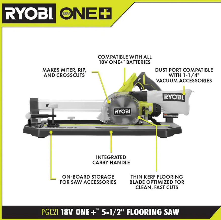 18V ONE+ 5-1/2" Flooring Saw