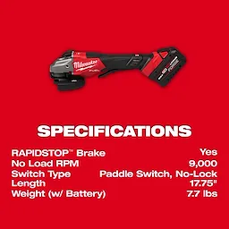 M18 FUEL™ 4-1/2"-6" Braking Grinder, Paddle Switch Kit