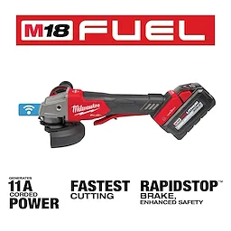 M18 FUEL™ 4-1/2" / 5" Braking Grinder w/ ONE-KEY™ Paddle Switch, No Lock