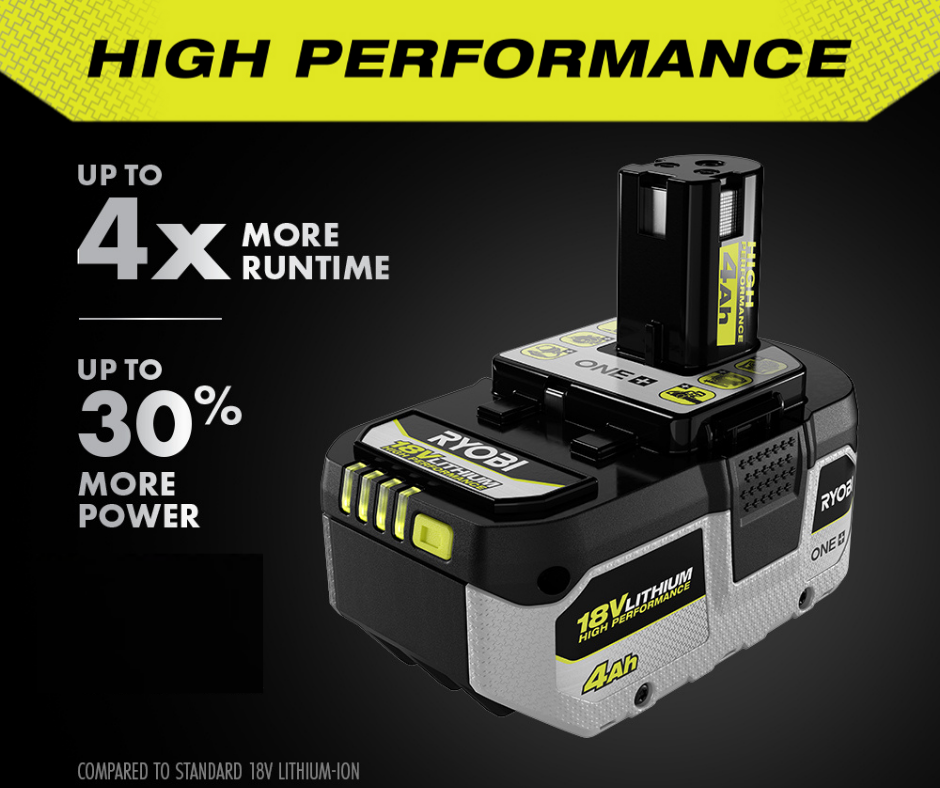 18V ONE+ 4Ah Lithium High Performance Battery (2-Pack)