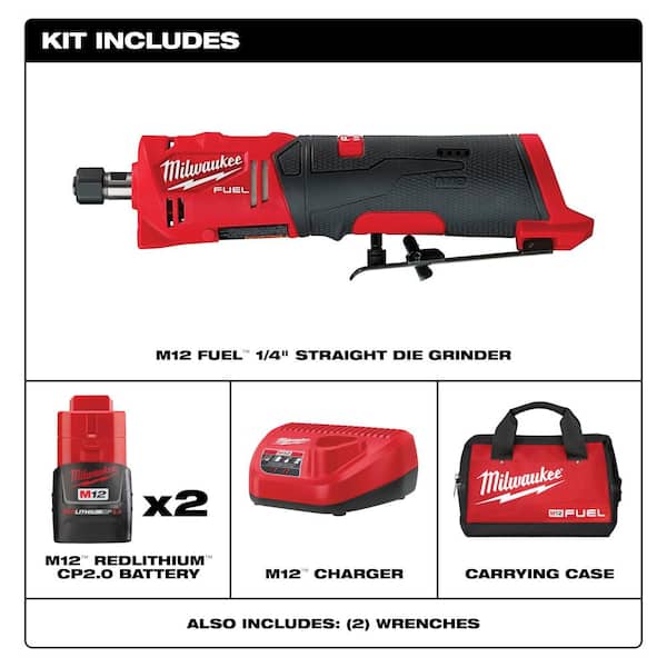 M12 FUEL™ 1/4" Straight Die Grinder Kit