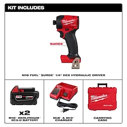 M18 FUEL™ SURGE™ 1/4" Hex Hydraulic Driver Kit