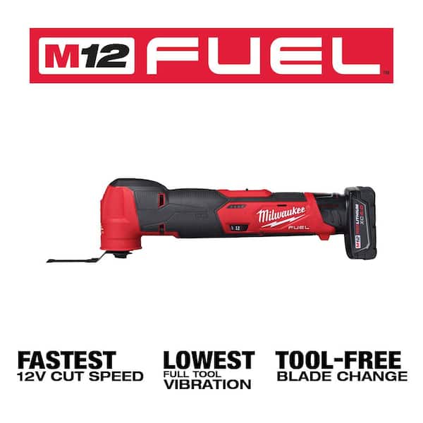M12 FUEL 12V Lithium-Ion Cordless Oscillating Multi-Tool Kit with 4.0 Ah Battery, Charger, Accessories and Tool Bag