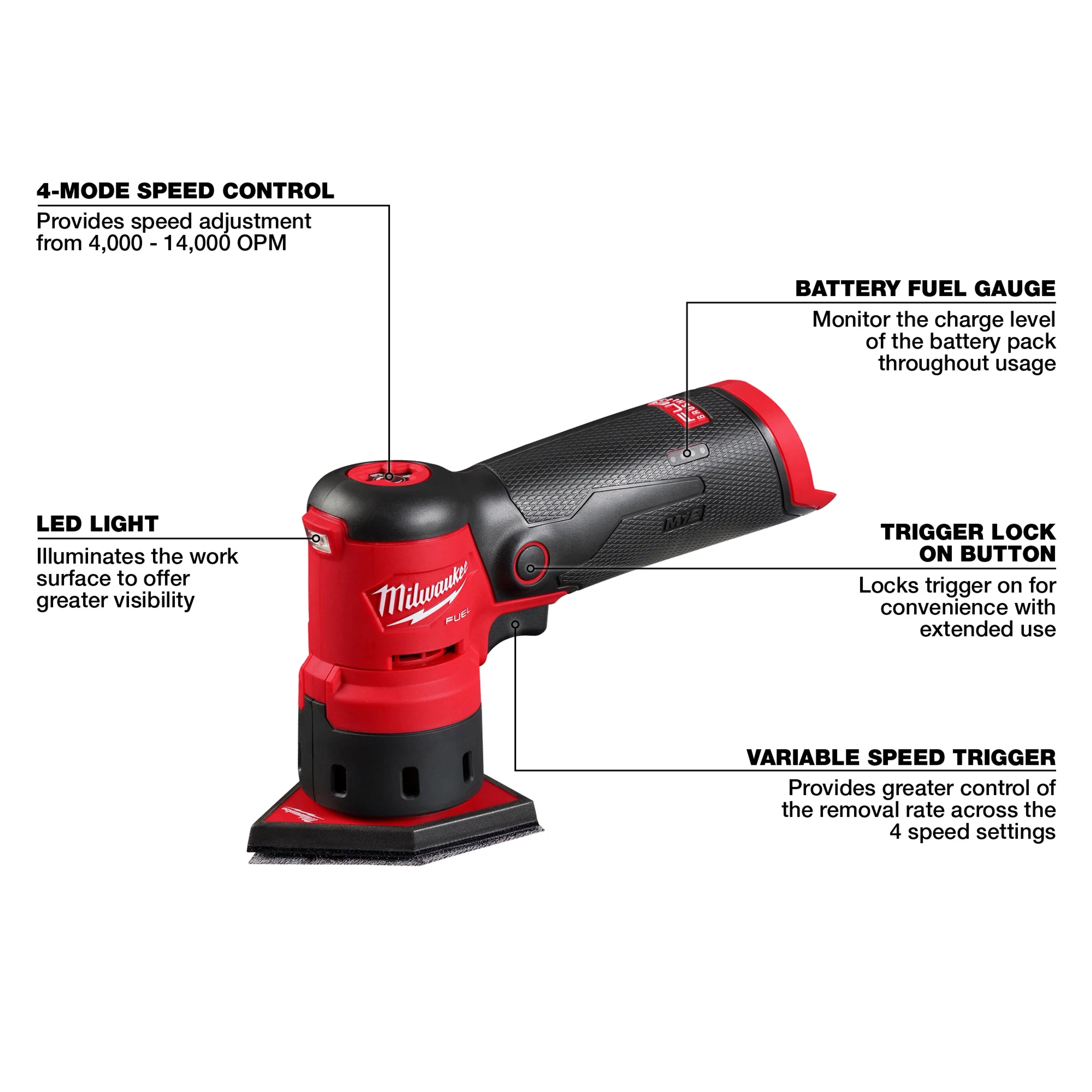 M12 FUEL™ Orbital Detail Sander
