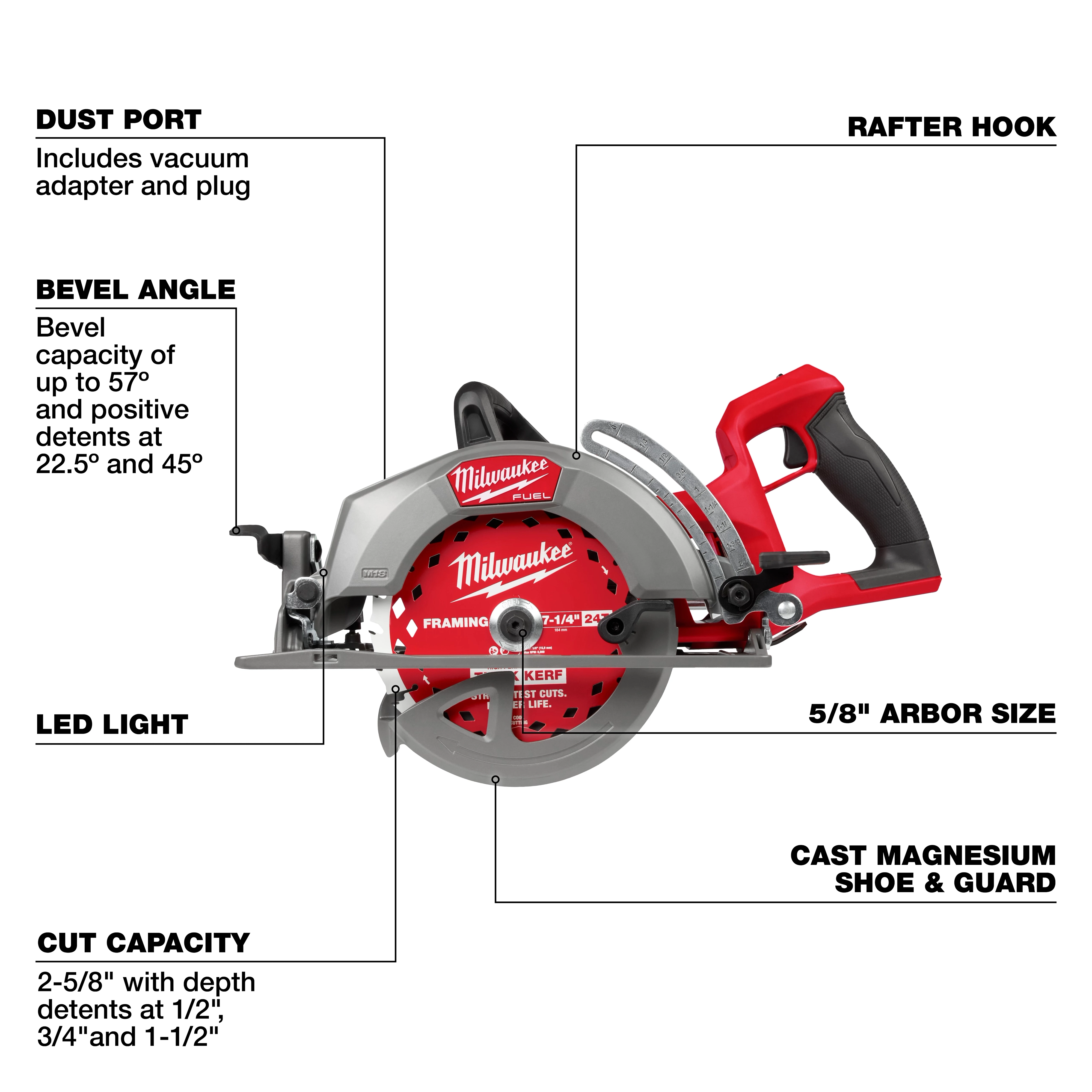 M18 FUEL™ 7-1/4" Rear Handle Circular Saw thumbnail 3