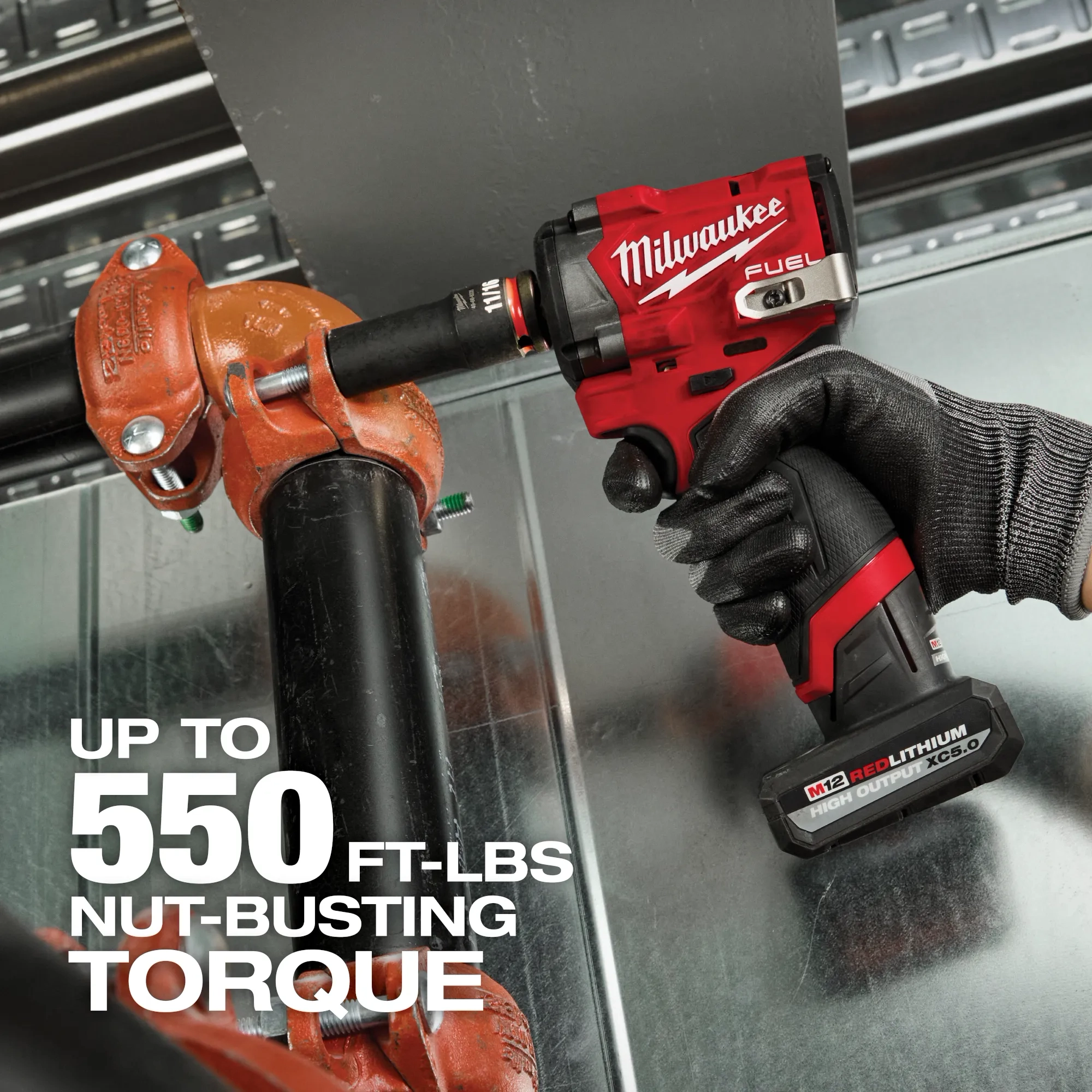 M12 FUEL™ Stubby 1/2" Impact Wrench w/ Pin Detent thumbnail 3