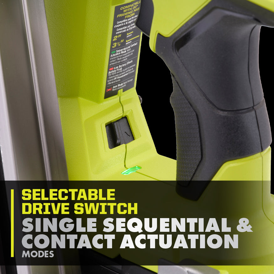 18V ONE+ HP Brushless Airstrike 30° Framing Nailer