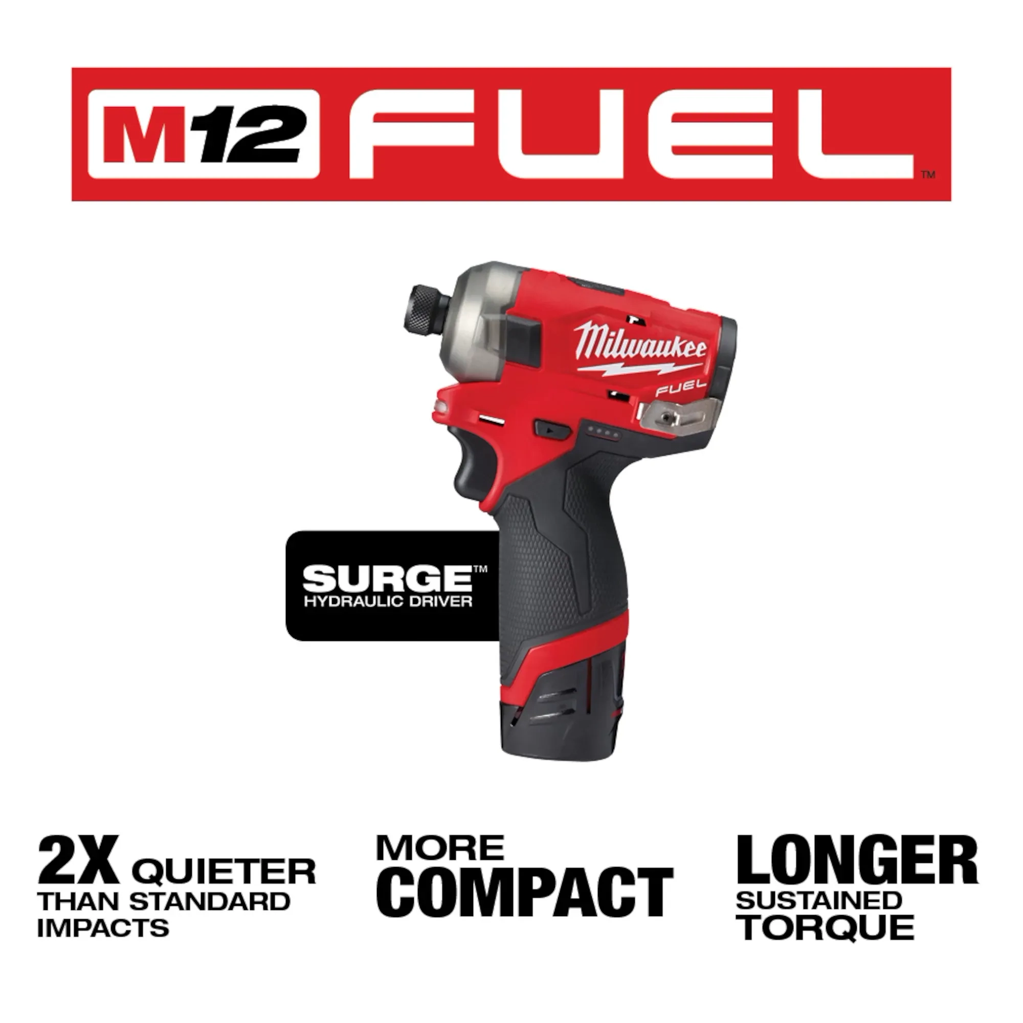 M12 FUEL™ SURGE™ 1/4" Hex Hydraulic Driver Kit