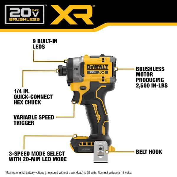 20V MAX XR Cordless Impact Driver