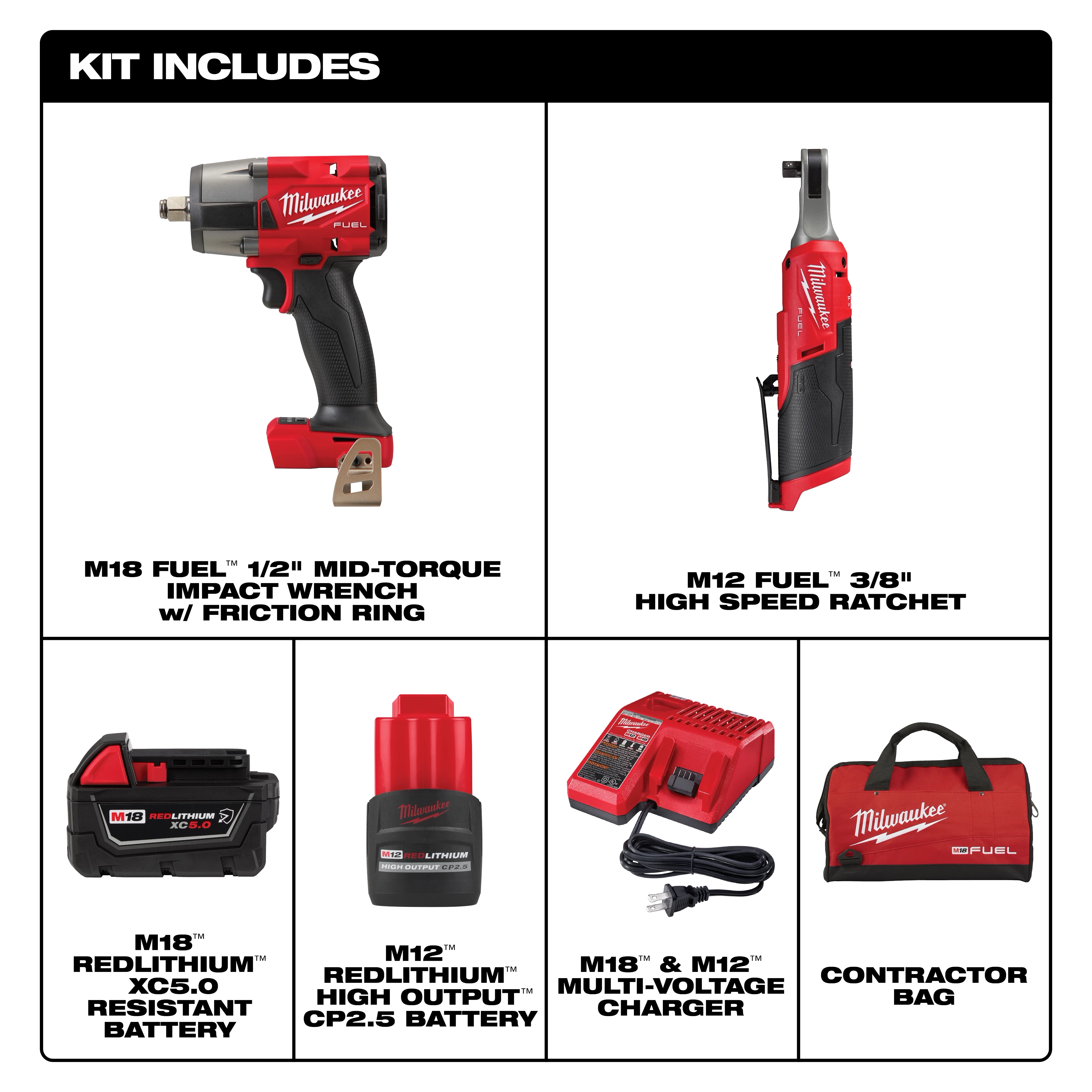 M18 FUEL™ & M12 FUEL™ 2-Tool Combo Kit