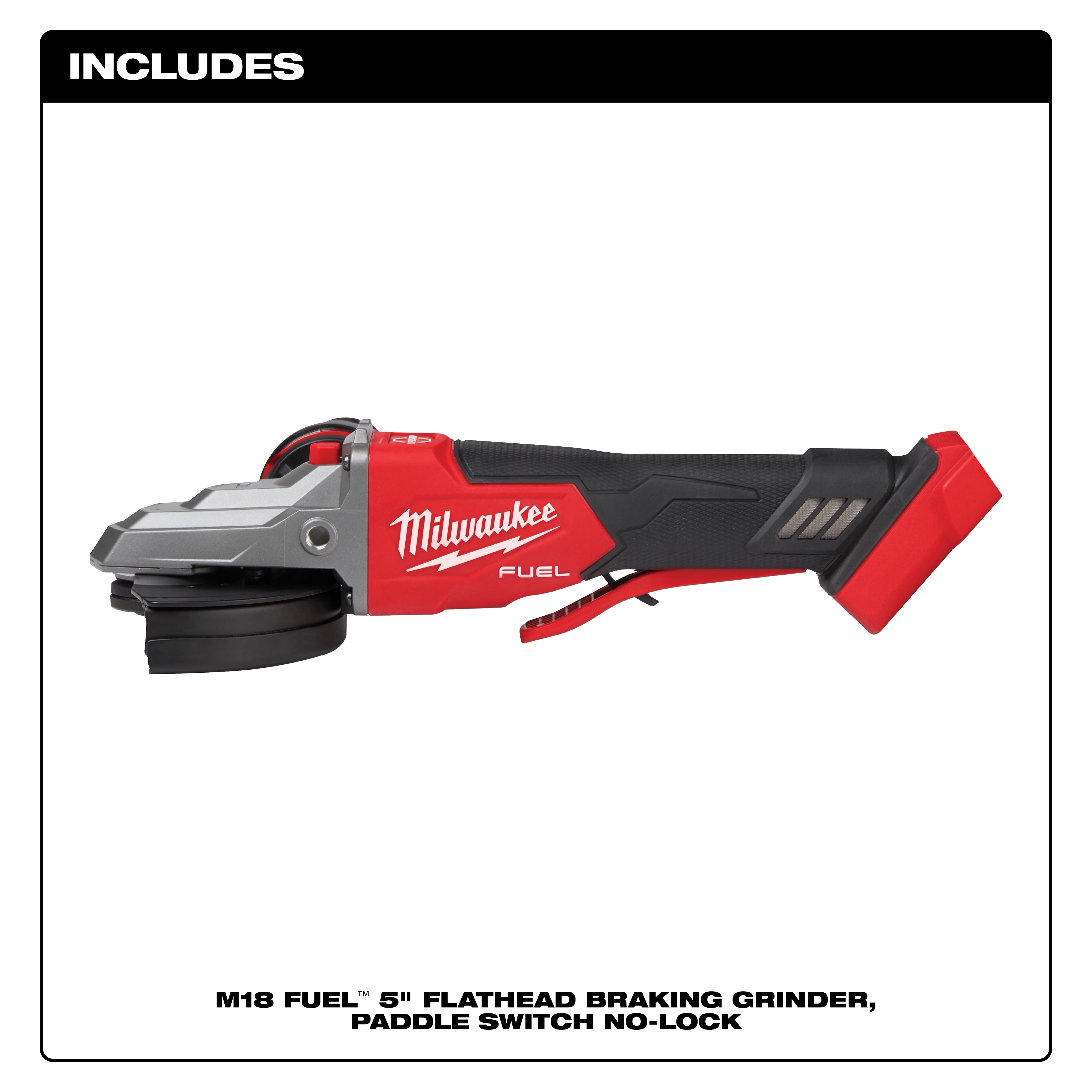M18 FUEL™ 5" Flathead Braking Grinder, Paddle Switch No-Lock thumbnail 4