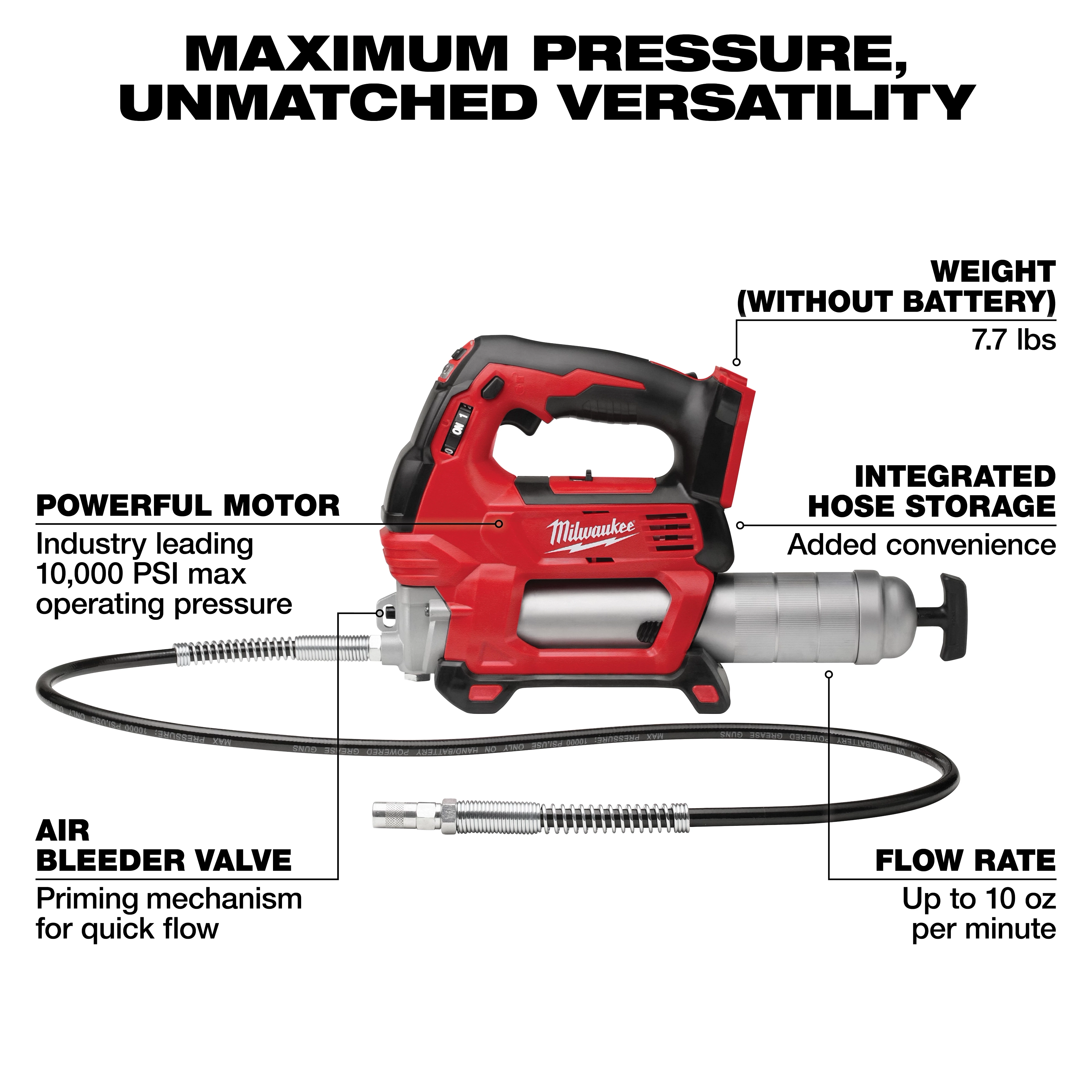 M18 18V Lithium-Ion Cordless Grease Gun 2-Speed (Tool-Only)