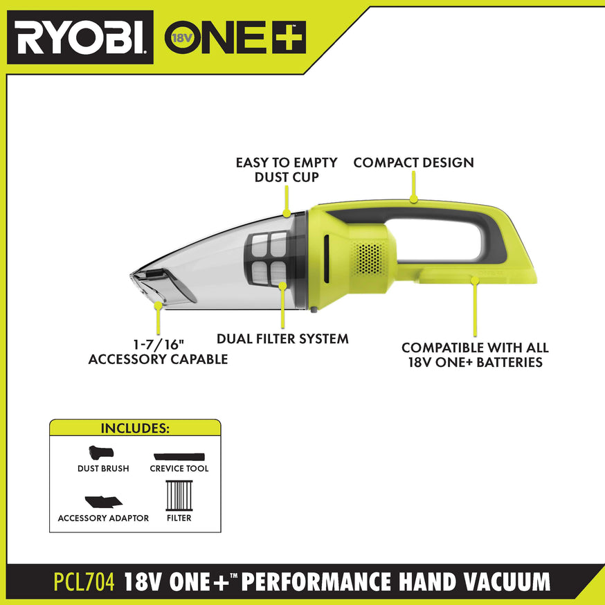 18V ONE+ Performance Hand Vacuum