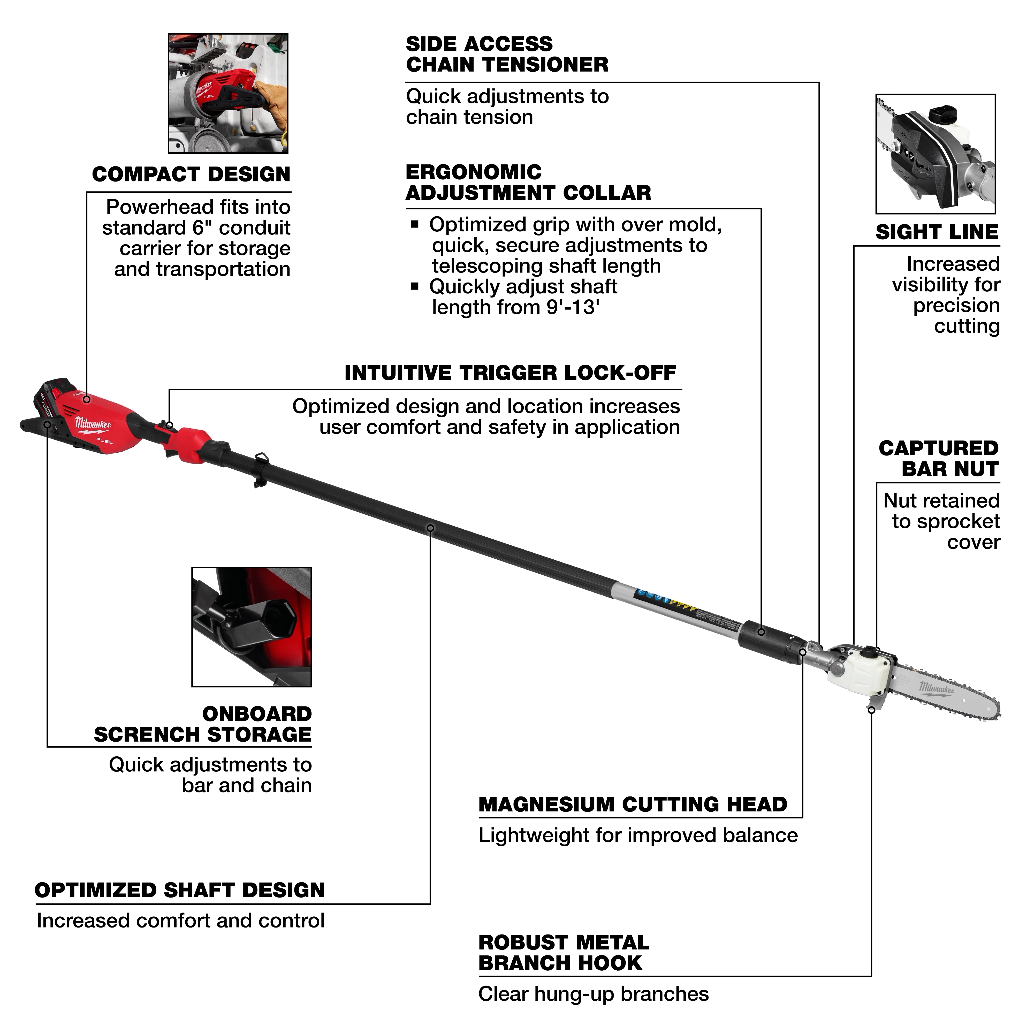 M18 FUEL™ Telescoping Pole Saw Kit