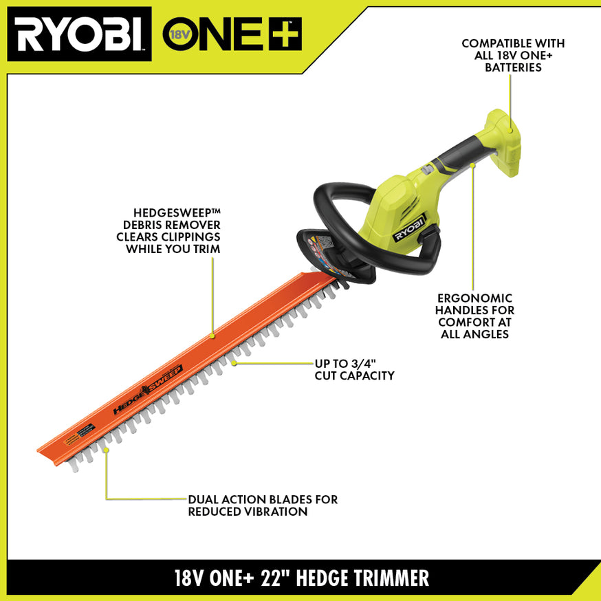 18V ONE+ 22" Hedge Trimmer
