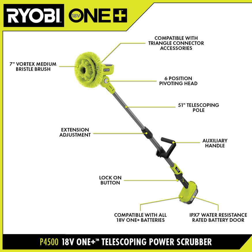 18V ONE+ Vortex Telescoping Power Scrubber Kit