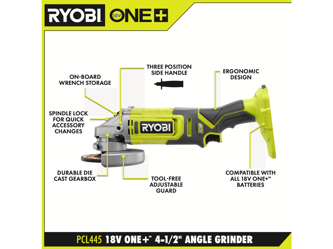 18V ONE+ 4-1/2" Angle Grinder