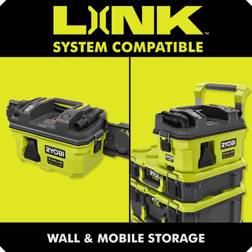 18V ONE+ Link™ 3 Gallon Wet/Dry Vacuum