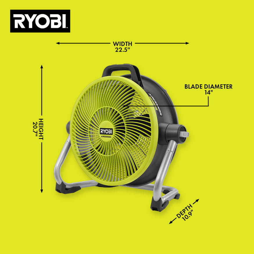 18V ONE+ Hybrid Whisper Series 14" Air Cannon Fan