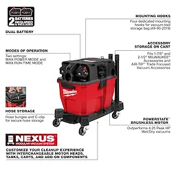 M18 FUEL™ NEXUS™ 9 Gallon Dual-Battery Wet/Dry Vacuum Kit