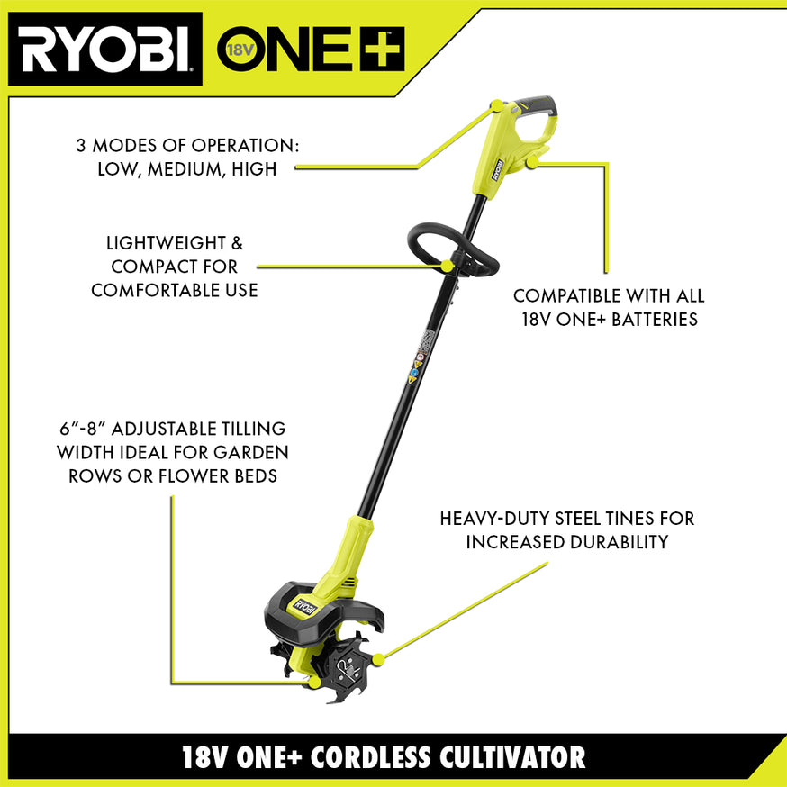 18V ONE+ 8" Cultivator thumbnail 3