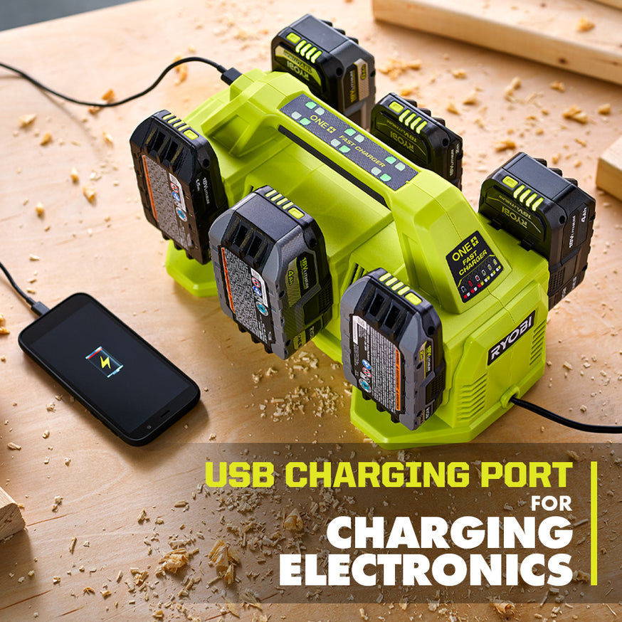 18V ONE+ 6-Port Fast Charger