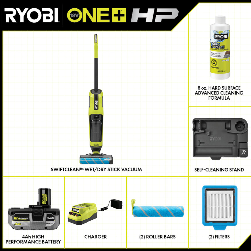 18V ONE+ HP Swiftclean Wet/Dry Stick Vacuum Kit