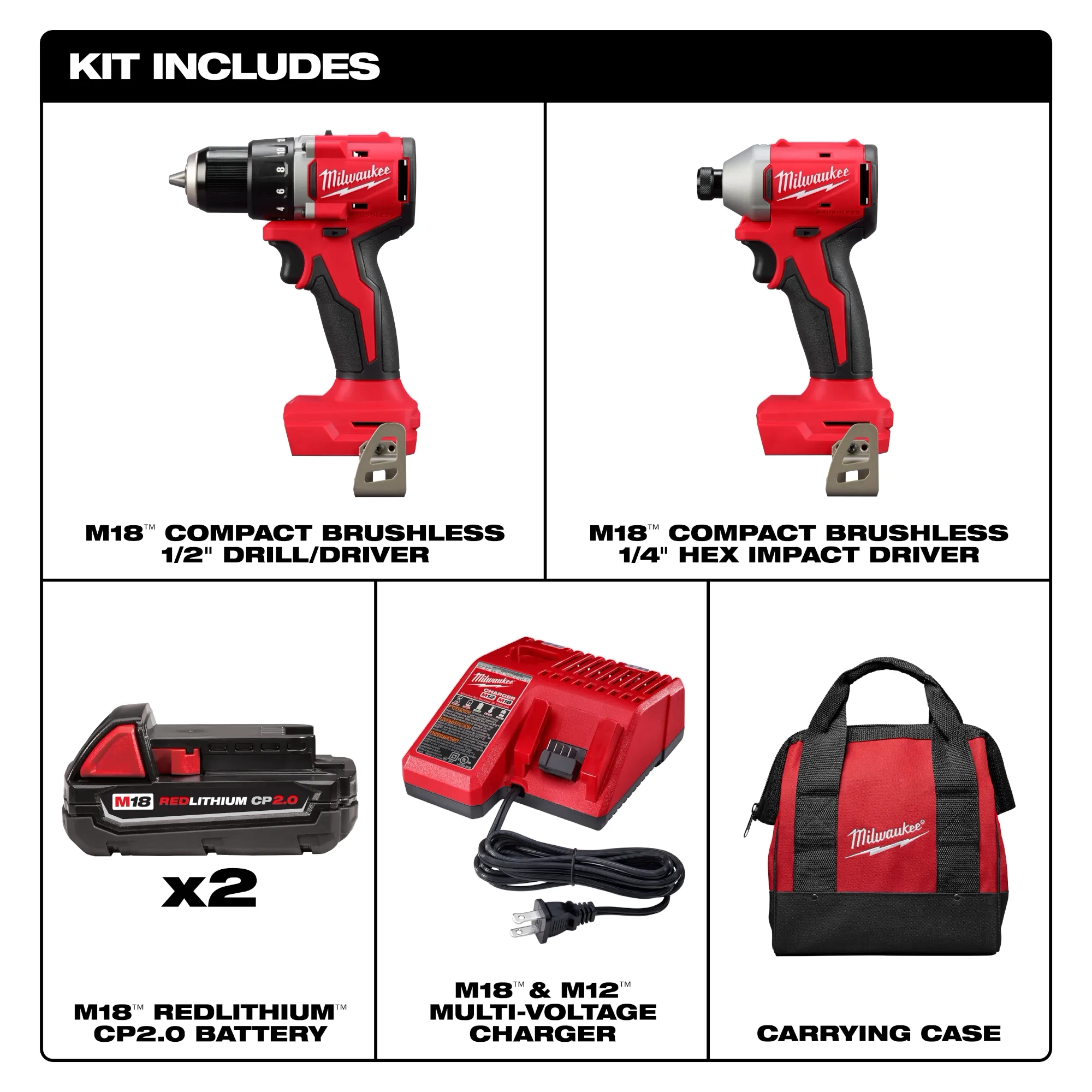 M18™ Compact Brushless 2-Tool Combo Kit