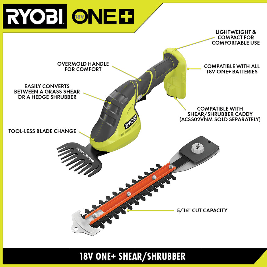 18V ONE+ 2-in-1 Shear Shrubber