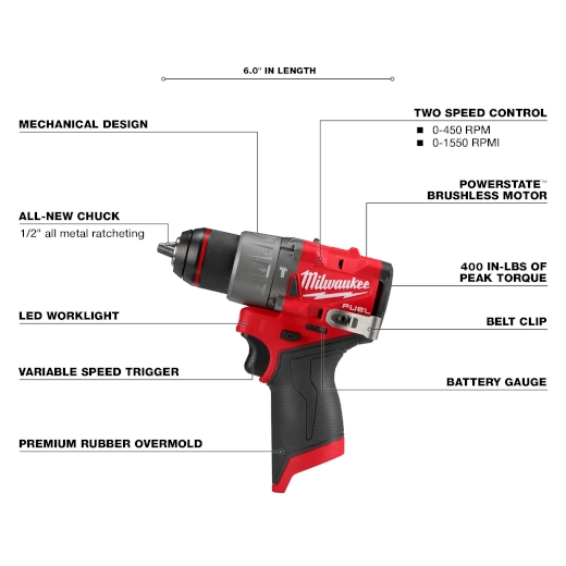 M12 FUEL™ 1/2" Hammer Drill/Driver thumbnail 4