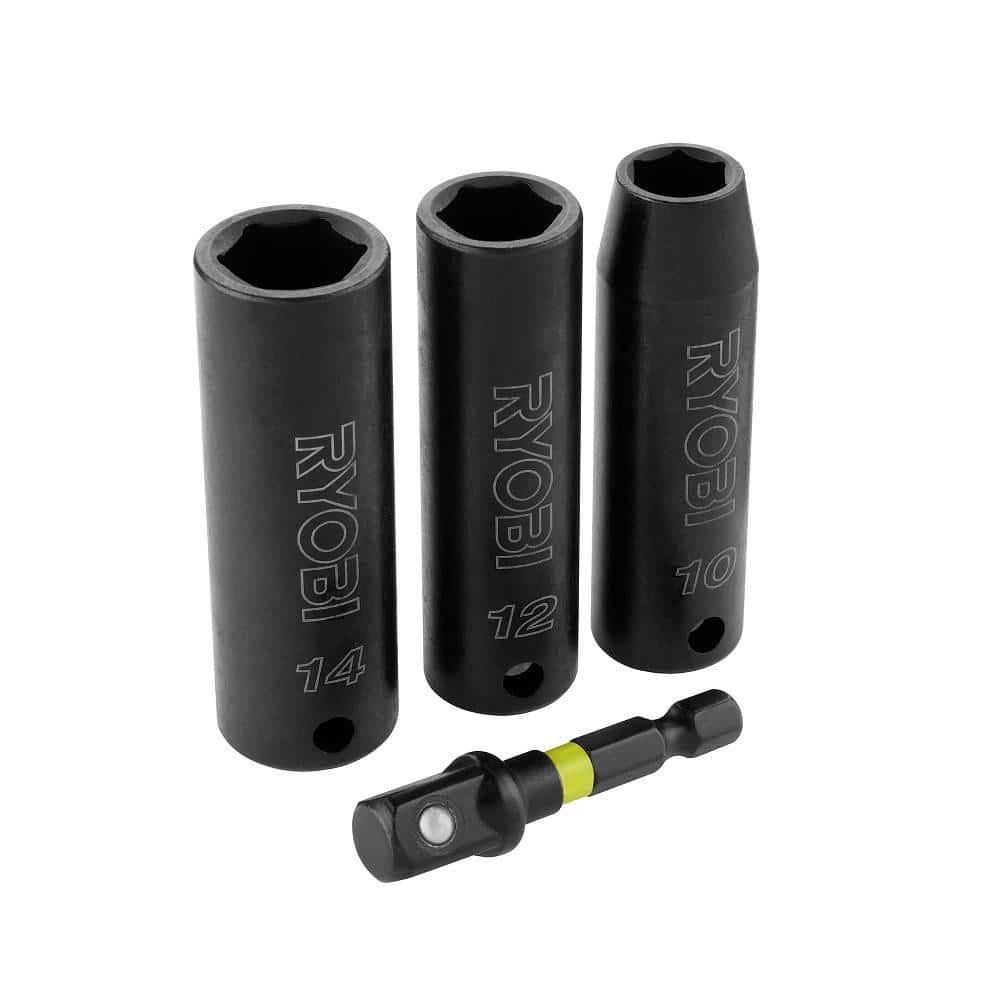 3/8 in. Drive SAE Impact Socket Set (4-Piece)