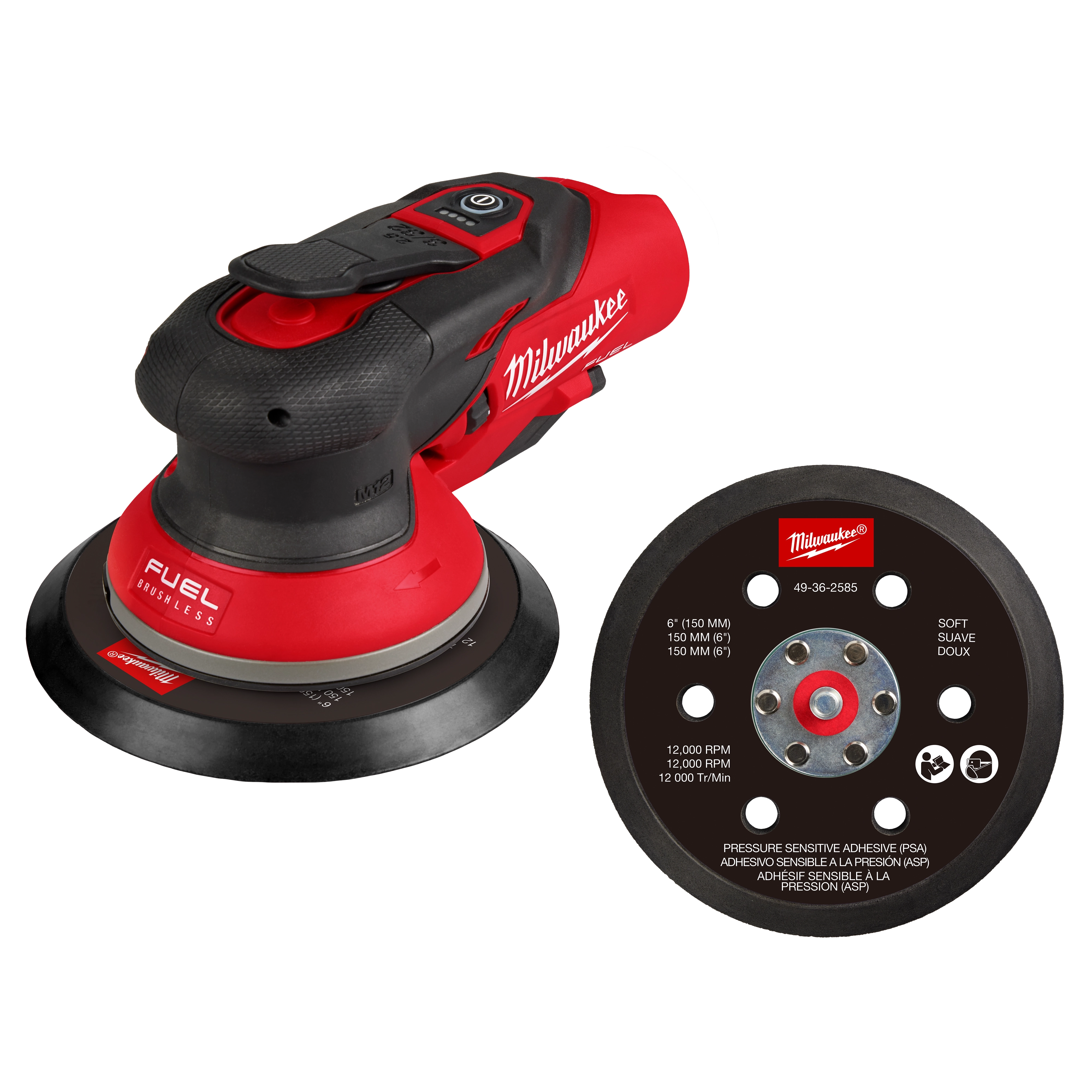 M12™ FUEL™ 6" Random Orbital Sander (3/32") thumbnail 2