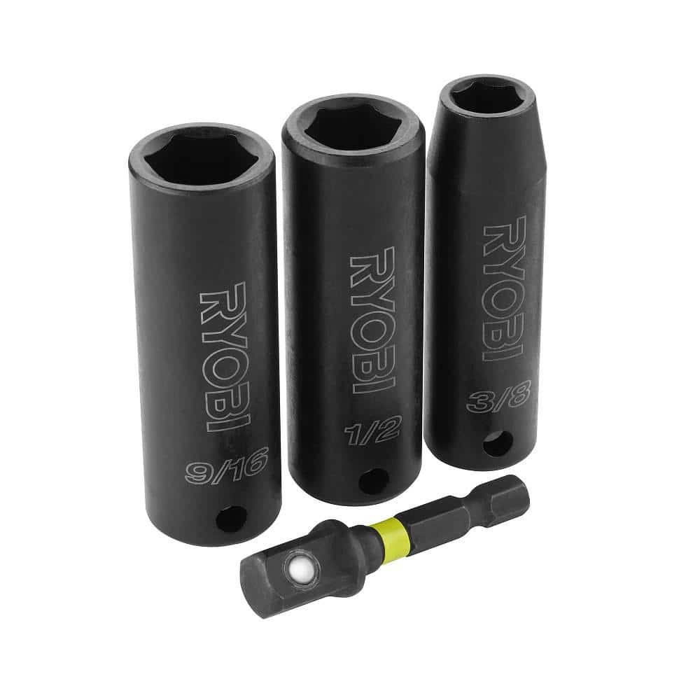 3/8 in. Drive SAE Impact Socket Set (4-Piece)