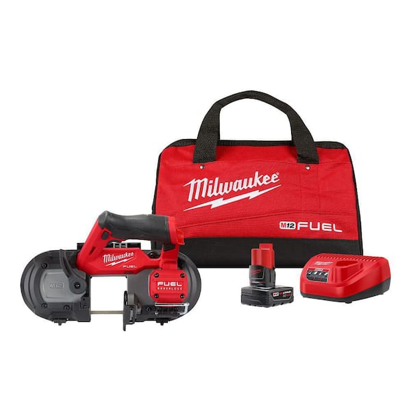 M12 FUEL 12V Lithium-Ion Cordless Compact Band Saw XC Kit with One 4.0 Ah Battery, Charger and Bag