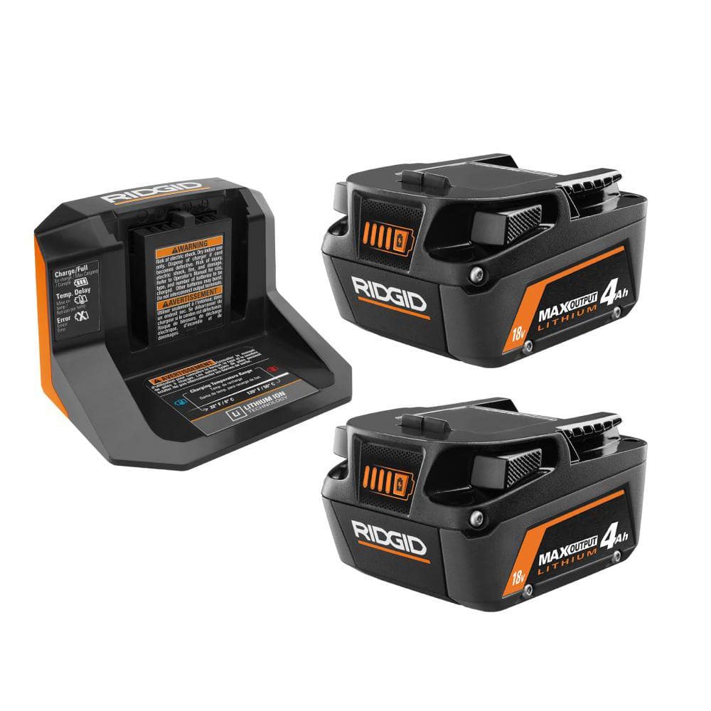 MAX Output Starter Kit (2x 4.0Ah Batteries & Charger) + Free BL 4-Mode 1/2" Mid-Torque Impact Wrench