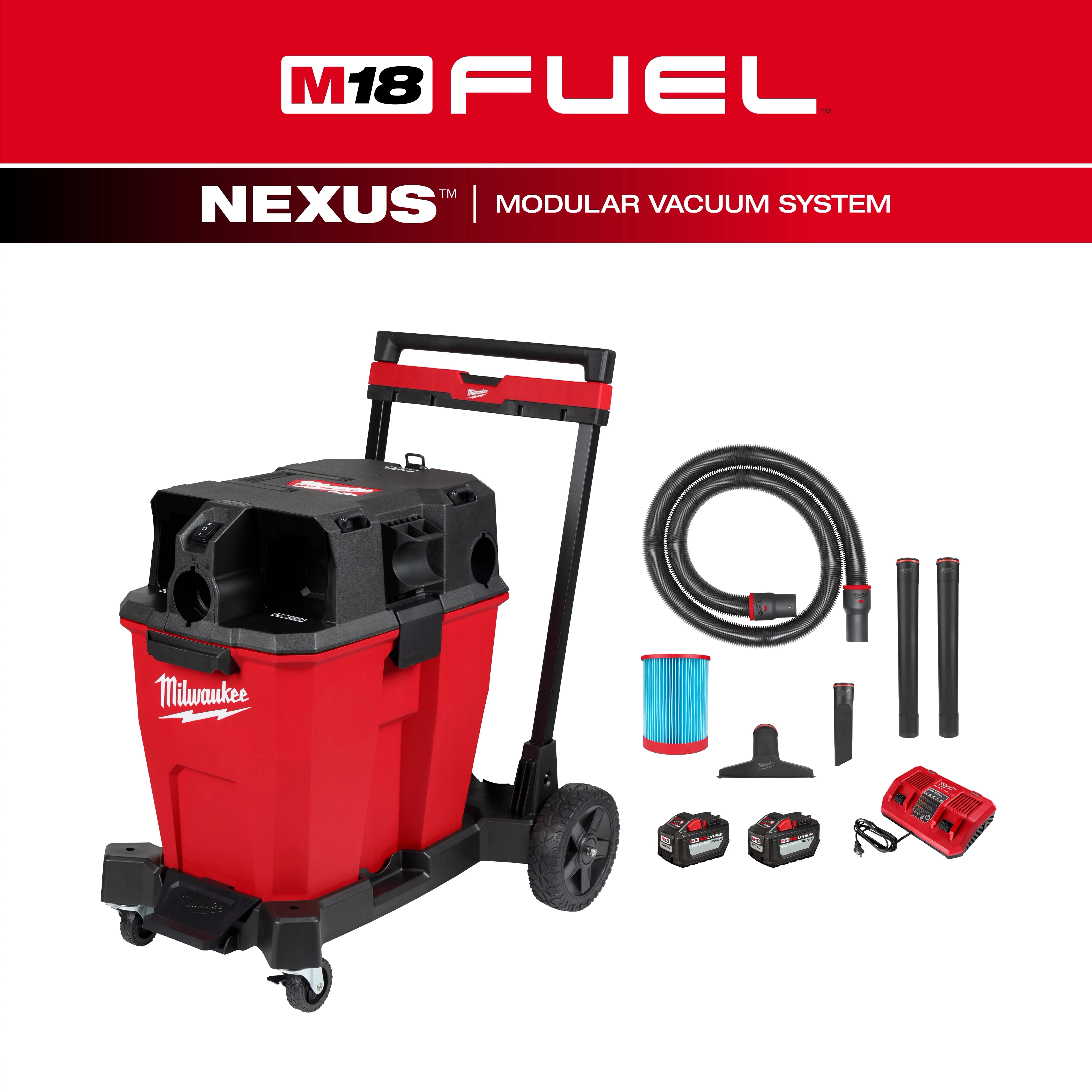 M18 FUEL™ NEXUS™ 12 Gallon Dual Battery Wet/Dry Vacuum Kit