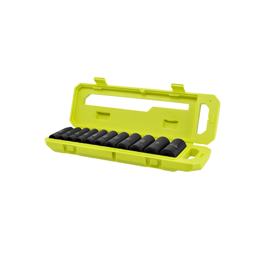 11 PC. SAE 1/2" Drive Deep Impact Socket Set