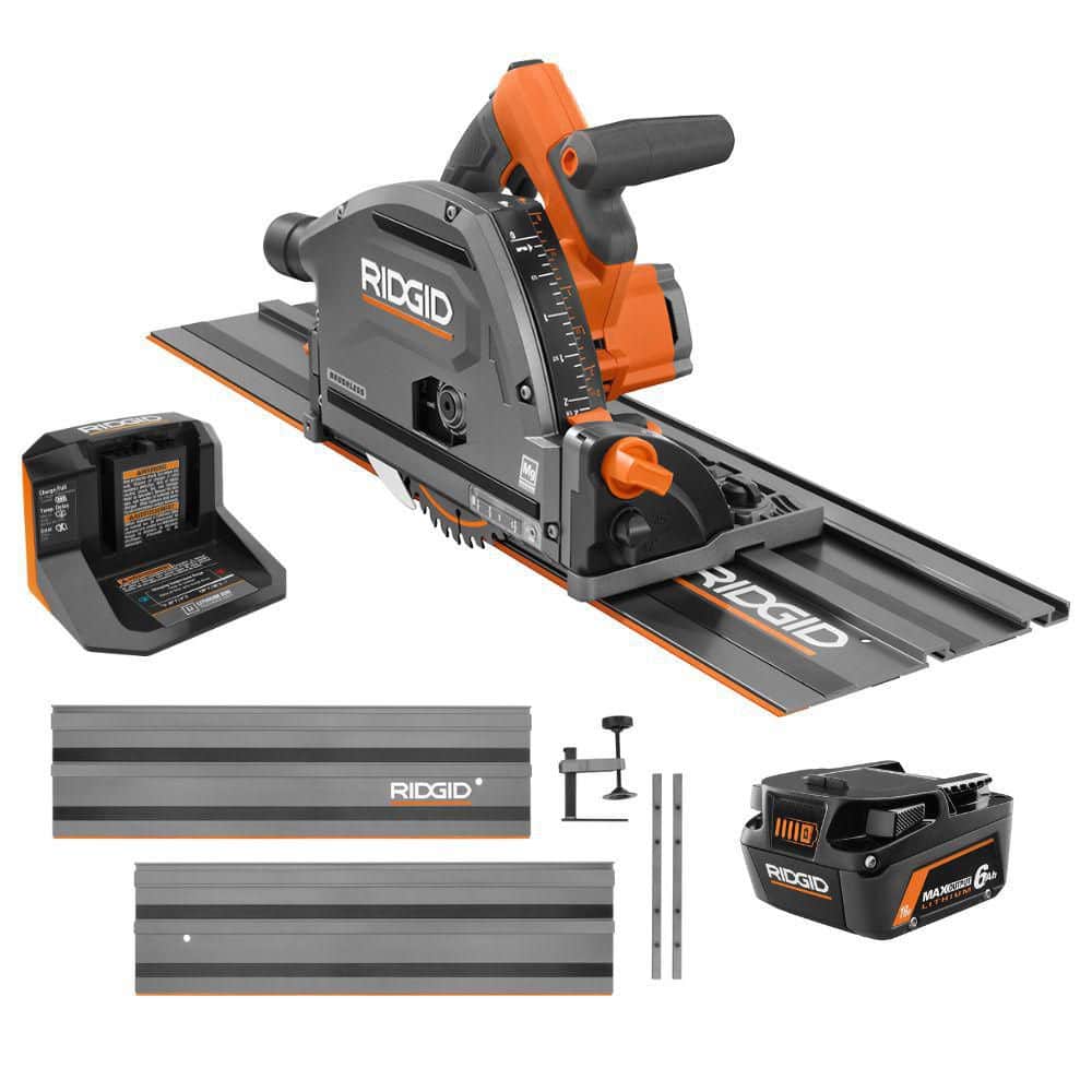 18V Brushless Cordless Track Saw Kit with 6.0 Ah Max Output Battery and Charger