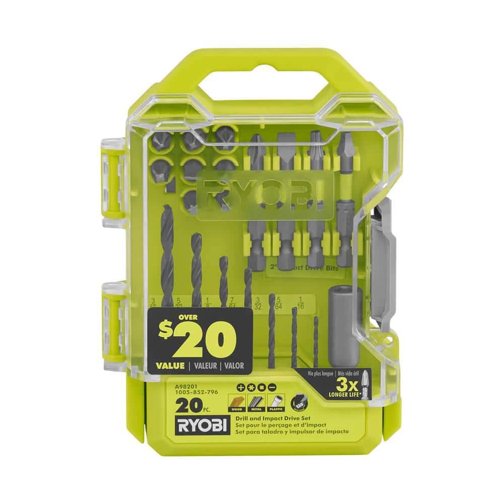 Drill and Impact Drive Bit Set (20-Piece)