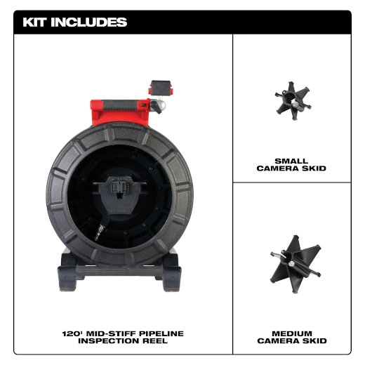 Milwaukee® 120’ Mid-Stiff Pipeline Inspection Reel