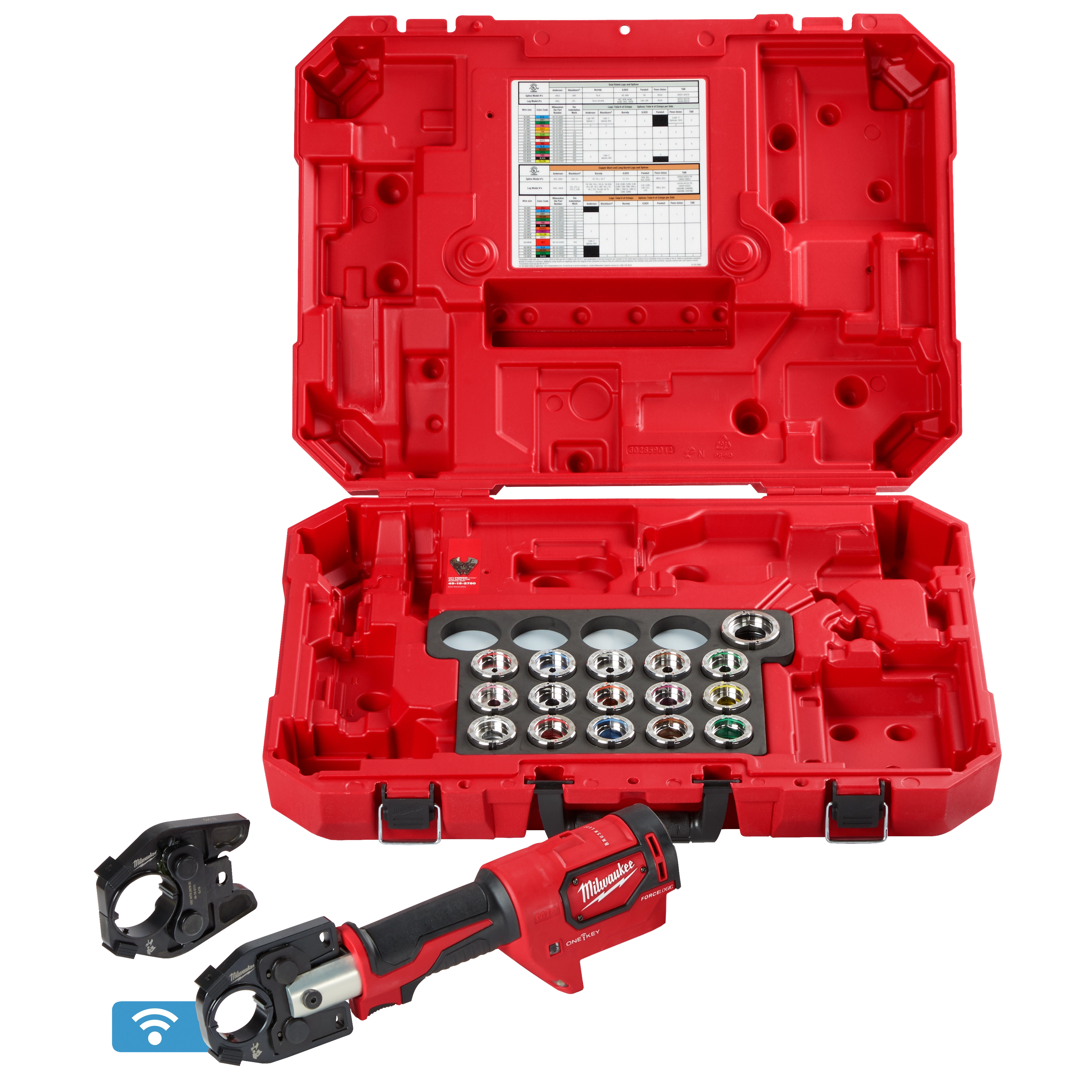 M18™ FORCE LOGIC™ 600 MCM Cu Crimper w/ 750 MCM Expanded Jaw and Dies