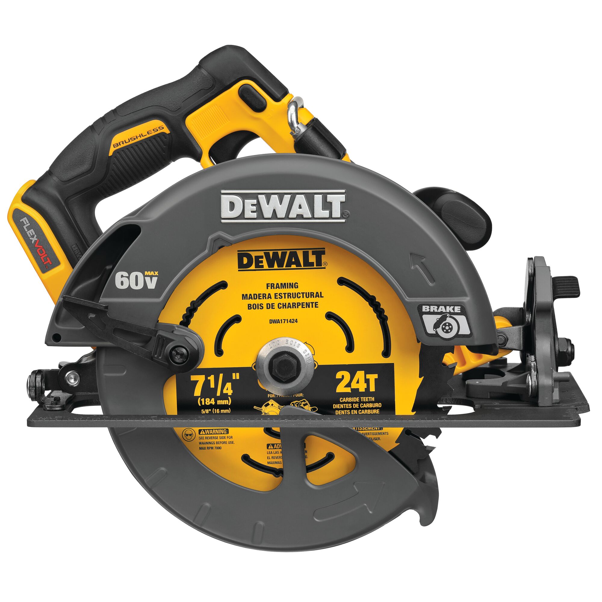FLEXVOLT 60V MAX* Brushless 7-1/4 in. Circular Saw