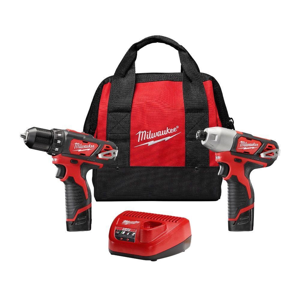 3/8” Drill/Driver & ¼” Hex Impact Driver + 2x Batteries