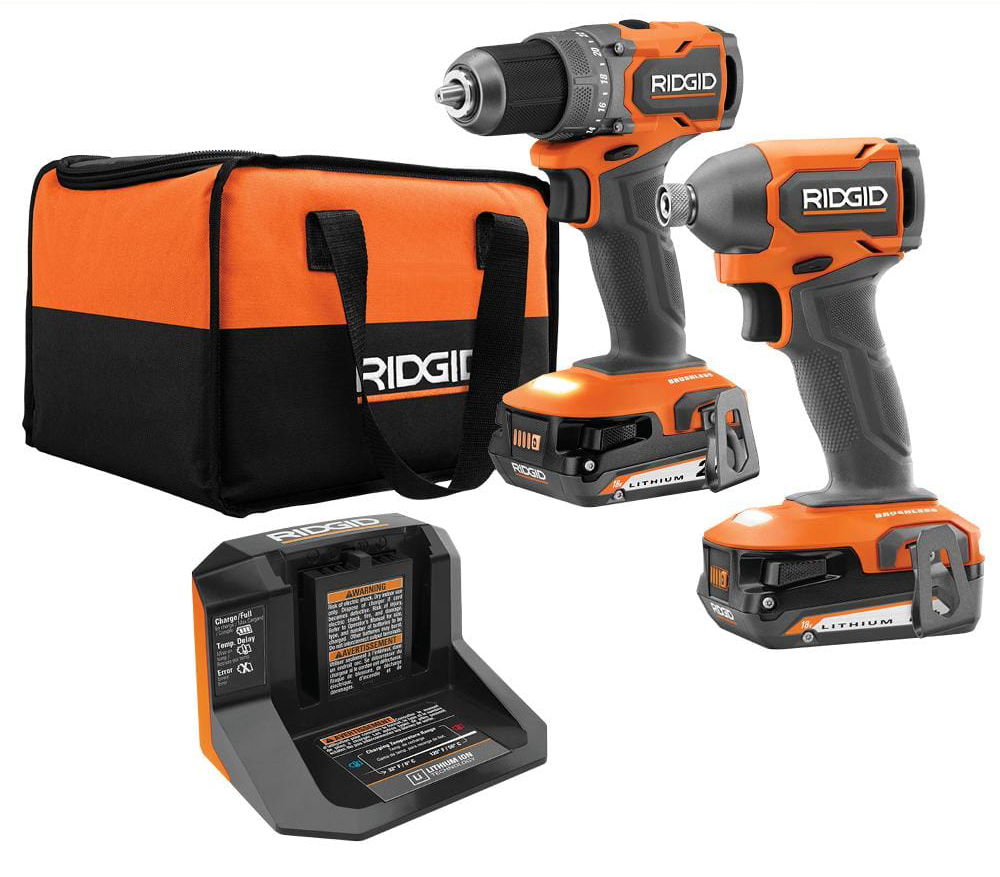 18V SubCompact Brushless 2-Tool Combo Kit with Drill Driver, Impact Driver, (2) 2.0 Ah Batteries, Charger, and Tool Bag
