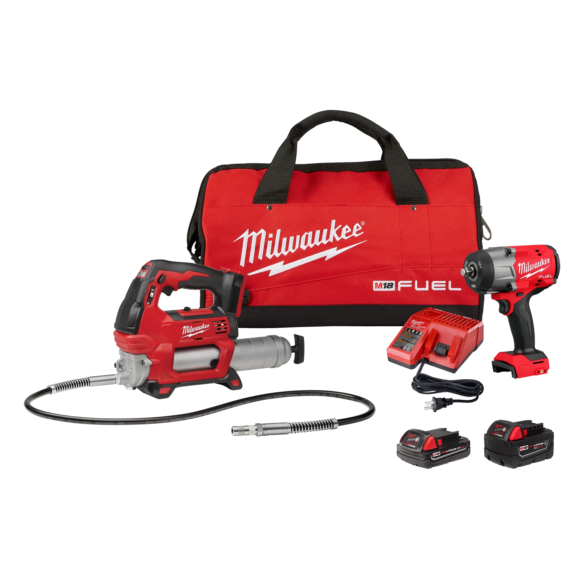 M18 FUEL™ 1/2" HTIW w/ Friction Ring & Grease Gun Combo Kit