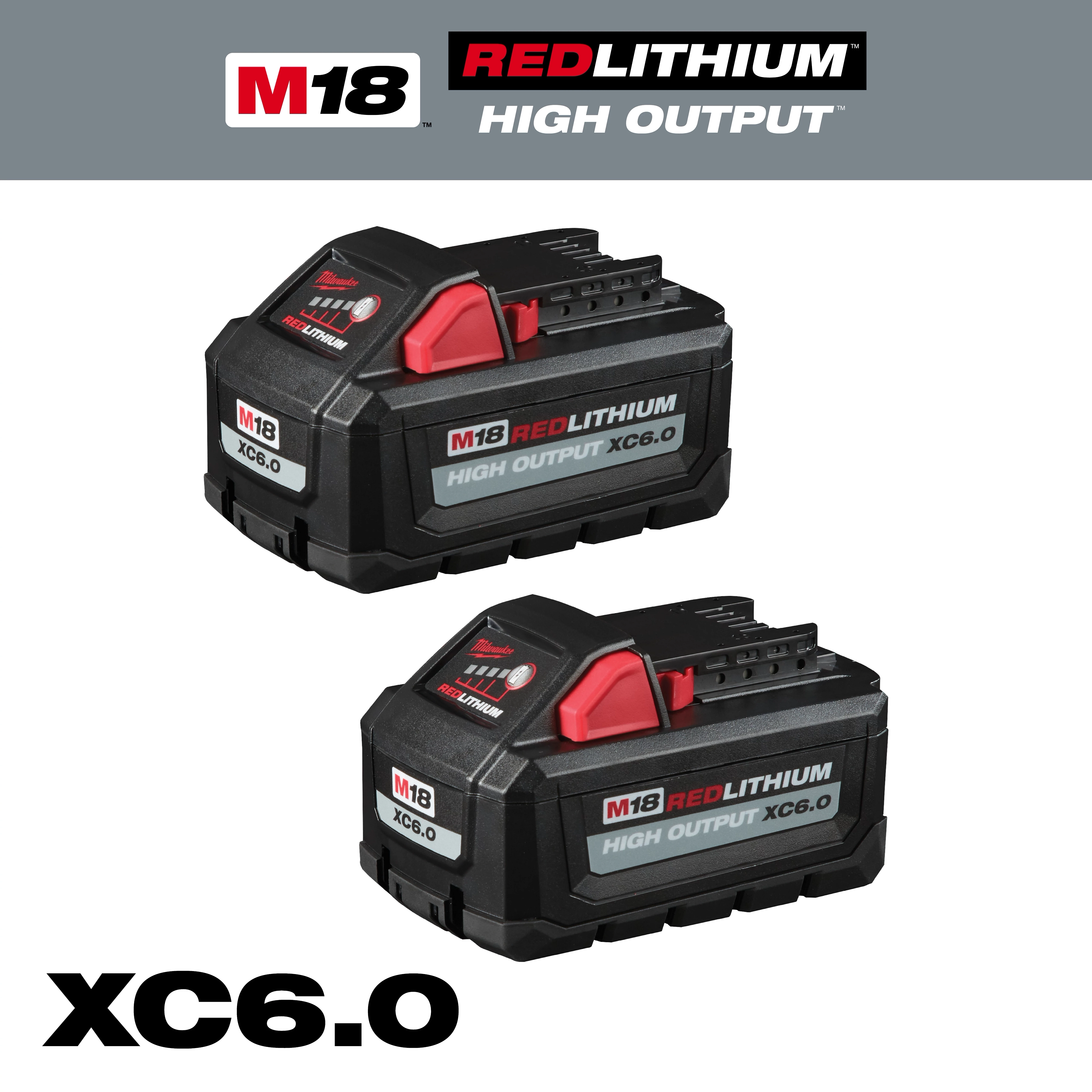 M18™ REDLITHIUM™ HIGH OUTPUT™ XC6.0 Battery Pack (2 Pk)